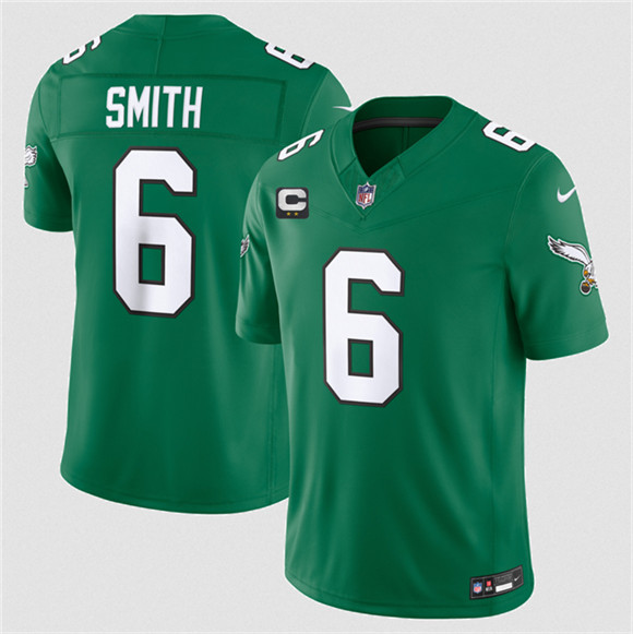 Philadelphia Eagles #6 DeVonta Smith Kelly Green 2026 F.U.S.E. 2-Star C Patch Throwback Vapor Untouchable Limited Football Stitched Jersey