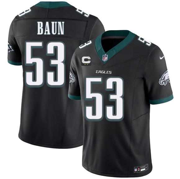 Philadelphia Eagles #53 Jaelan Phillips Black 2026 F.U.S.E. 2-Star C Patch Vapor Untouchable Limited Football Stitched Jersey