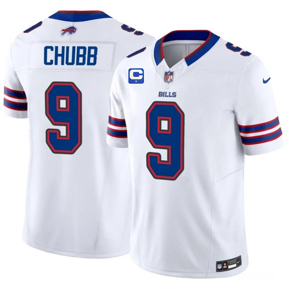Buffalo Bills #9 Bradley Chubb White 2026 F.U.S.E. 1-Star C Patch Vapor Untouchable Limited Football Stitched Jersey