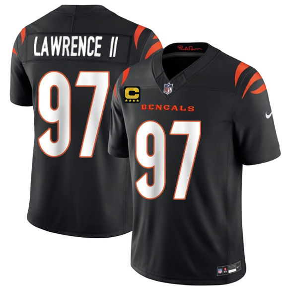 Cincinnati Bengals #97 Dexter Lawrence II Black 2026 F.U.S.E. 4-Star C Patch Vapor Untouchable Limited Football Stitched Jersey