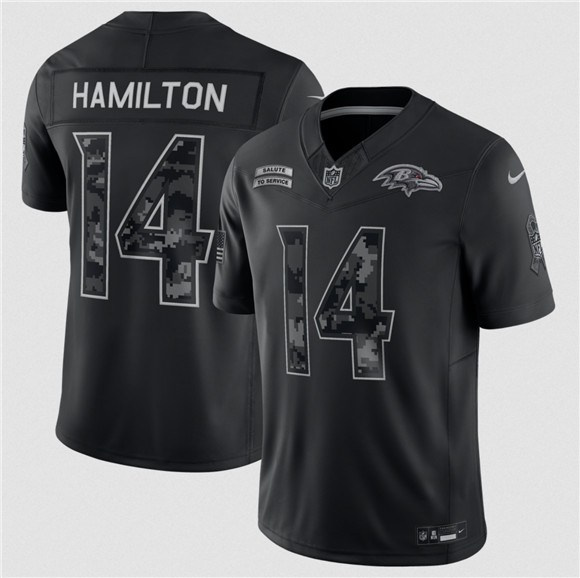 Baltimore Ravens #14 Kyle Hamilton Black F.U.S.E. 2026 Salute to Service Limited Football Stitched Jersey