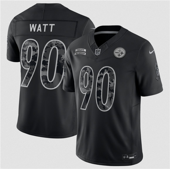 Pittsburgh Steelers #90 T.J. Watt Black F.U.S.E. 2026 Salute to Service Limited Football Stitched Jersey