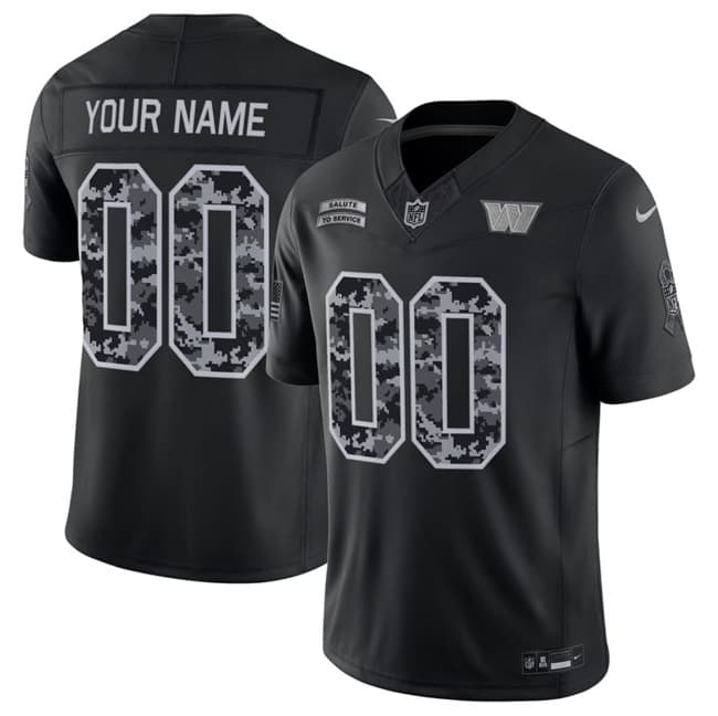 Washington Commanders Active Player Custom Black F.U.S.E. 2026 Salute to Service Limited Football Stitched Jersey