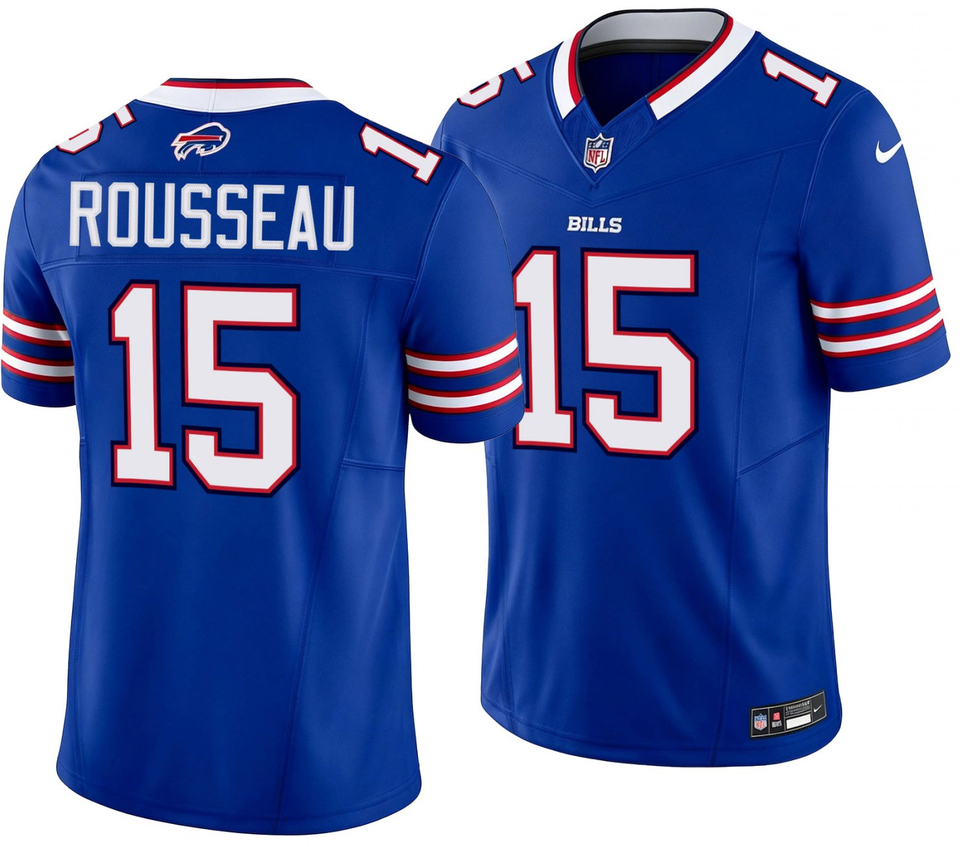Buffalo Bills #15 Gregory Rousseau Royal 2026 F.U.S.E.Vapor Untouchable Limited Football Stitched Jersey Buffalo Bills #15 Gregory Rousseau Royal 2026 F.U.S.E.Vapor Untouchable Limited Football Stitched Jersey