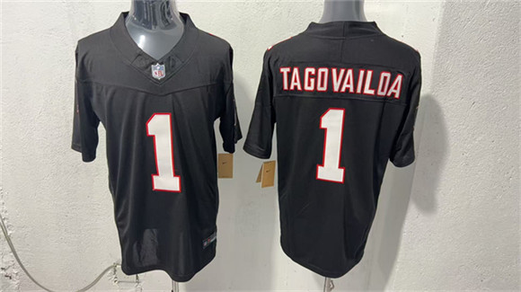 Atlanta Falcons #1 Tua Tagovailoa Black F.U.S.E. Vapor Untouchable Limited Stitched Football Stitched Jersey