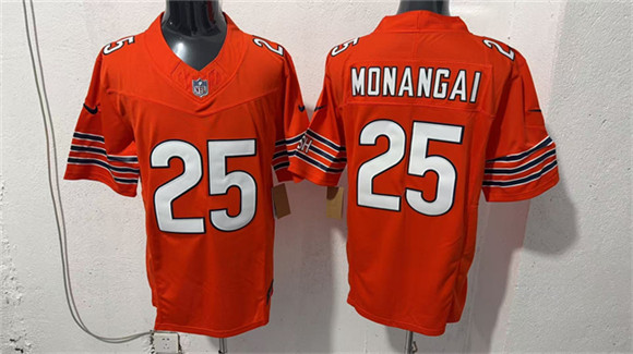 Chicago Bears #25 Kyle Monangai Orange 2026 F.U.S.E. Vapor Untouchable Limited Football Stitched Jersey Chicago Bears #25 Kyle Monangai Orange 2026 F.U.S.E. Vapor Untouchable Limited Football Stitched Jersey