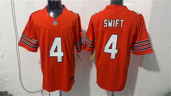 Chicago Bears #4 D'Andre Swift Orange 2026 F.U.S.E. Vapor Untouchable Limited Football Stitched Jersey Chicago Bears #4 D'Andre Swift Orange 2026 F.U.S.E. Vapor Untouchable Limited Football Stitched Jersey