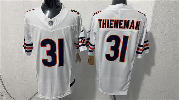 Chicago Bears #31 Dillon Thieneman White 2026 F.U.S.E. Vapor Untouchable Limited Football Stitched Jersey Chicago Bears #31 Dillon Thieneman White 2026 F.U.S.E. Vapor Untouchable Limited Football Stitched Jersey