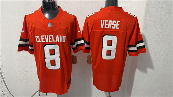 Cleveland Browns #8 Jared Verse Orange Vapor Limited Football Stitched Jersey