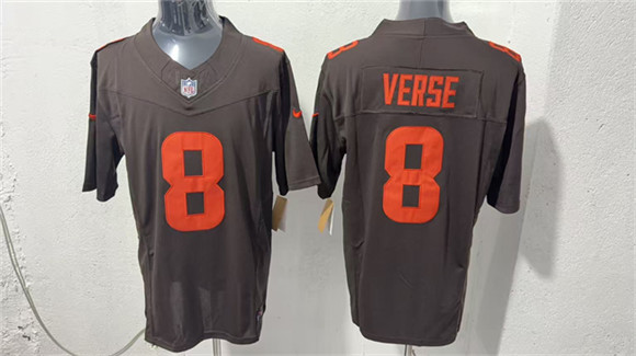 Cleveland Browns #8 Jared Verse Brown 2026 Vapor Limited Football Stitched Jersey