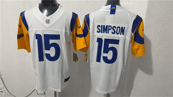 Los Angeles Rams #15 Ty Simpson White 2026 Draft F.U.S.E. Vapor Limited Football Stitched Jersey
