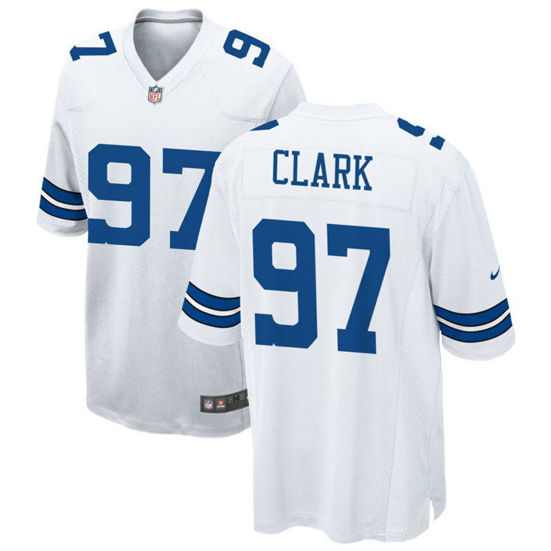 Dallas Cowboys #97 Kenny Clark Nike White Vapor F.U.S.E. Limited Jersey