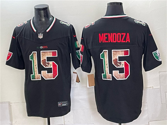 Las Vegas Raiders #15 Fernando Mendoza Black F.U.S.E. Mexico Vapor Limited Football Stitched Jersey