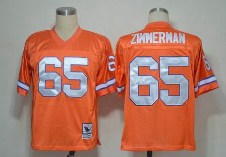 Denver Broncos #65 Gary Zimmerman Orange Throwback Jersey