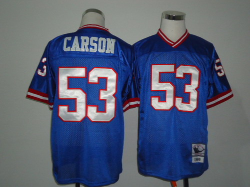 New York Giants #53 Harry Carson Blue Throwback Jersey New York Giants #53 Harry Carson Blue Throwback Jersey