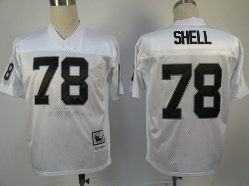 Oakland Raiders #78 Art Shell White Throwback Jersey Oakland Raiders #78 Art Shell White Throwback Jersey