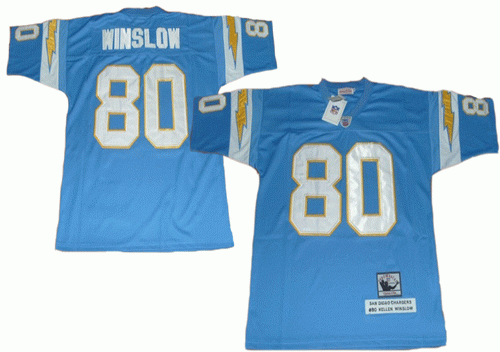 San Diego Chargers #80 Kellen Winslow Light Blue Throwback Jersey San Diego Chargers #80 Kellen Winslow Light Blue Throwback Jersey