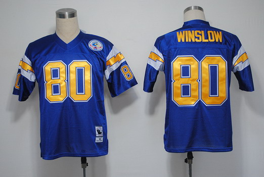 San Diego Chargers #80 Kellen Winslow Navy Blue Throwback Jersey San Diego Chargers #80 Kellen Winslow Navy Blue Throwback Jersey