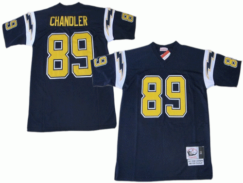 San Diego Chargers #89 Wes Chandler Dark Blue Throwback Jersey San Diego Chargers #89 Wes Chandler Dark Blue Throwback Jersey