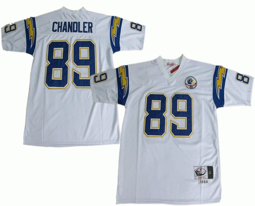 San Diego Chargers #89 Wes Chandler White Throwback Jersey San Diego Chargers #89 Wes Chandler White Throwback Jersey
