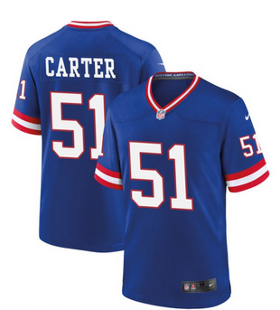 New York Giants #51 Abdul Carter Royal Classic Football Stitched Game Jersey New York Giants #51 Abdul Carter Royal Classic Football Stitched Game Jersey