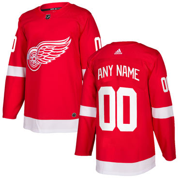 Custom Detroit Red Wings Red Home 2017-2018 adidas Hockey Stitched NHL Jersey