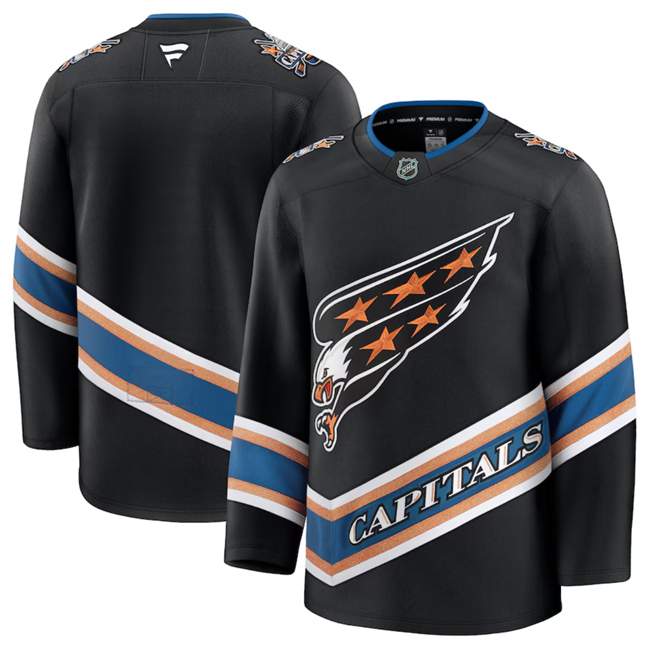 Washington Capitals Blank Black 2024-25 Alternate Stitched Hockey Jersey