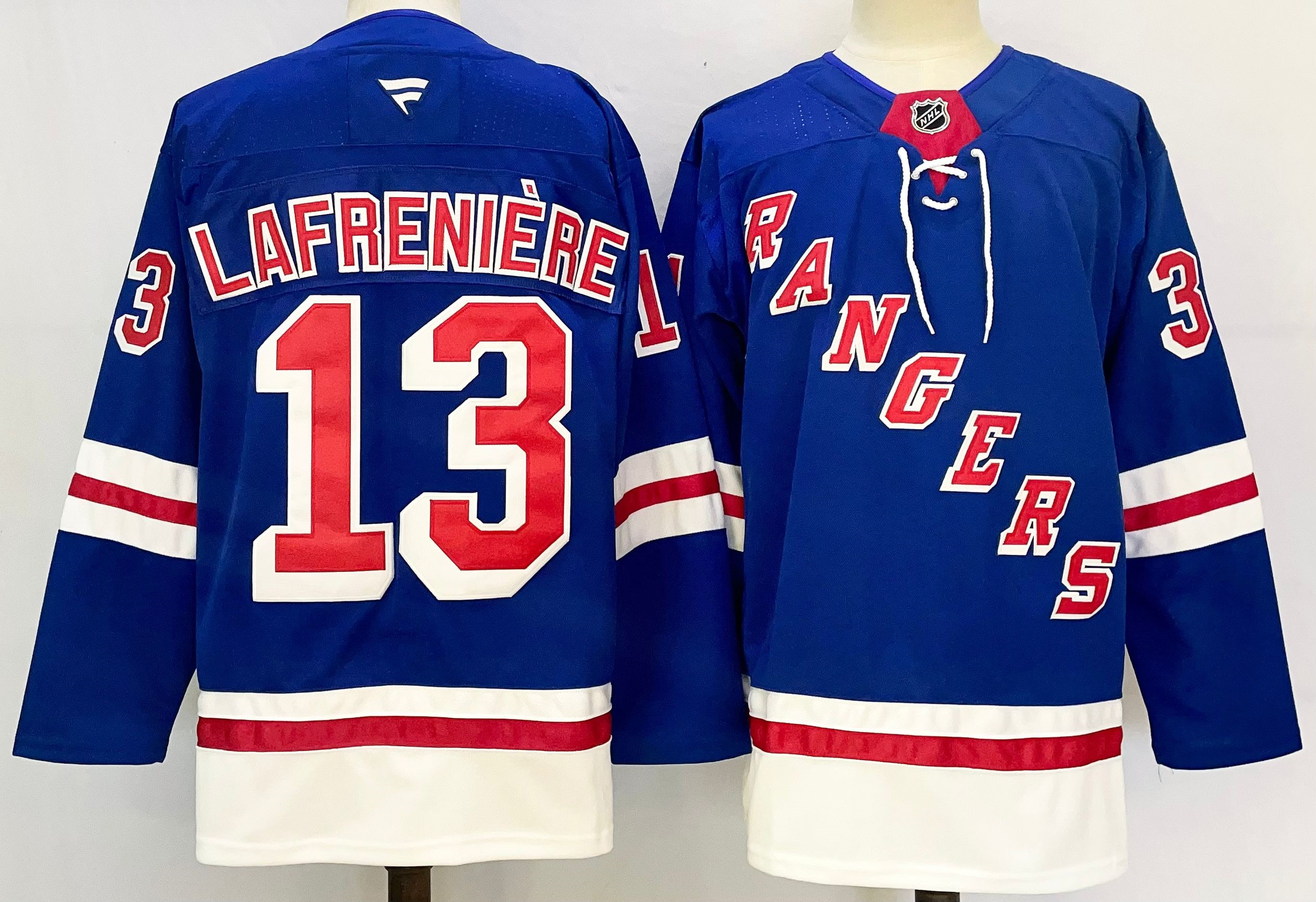 New York Rangers #13 Alexis Lafreniere Royal 2024-25 Home With A Patch Stitched Hockey Jersey