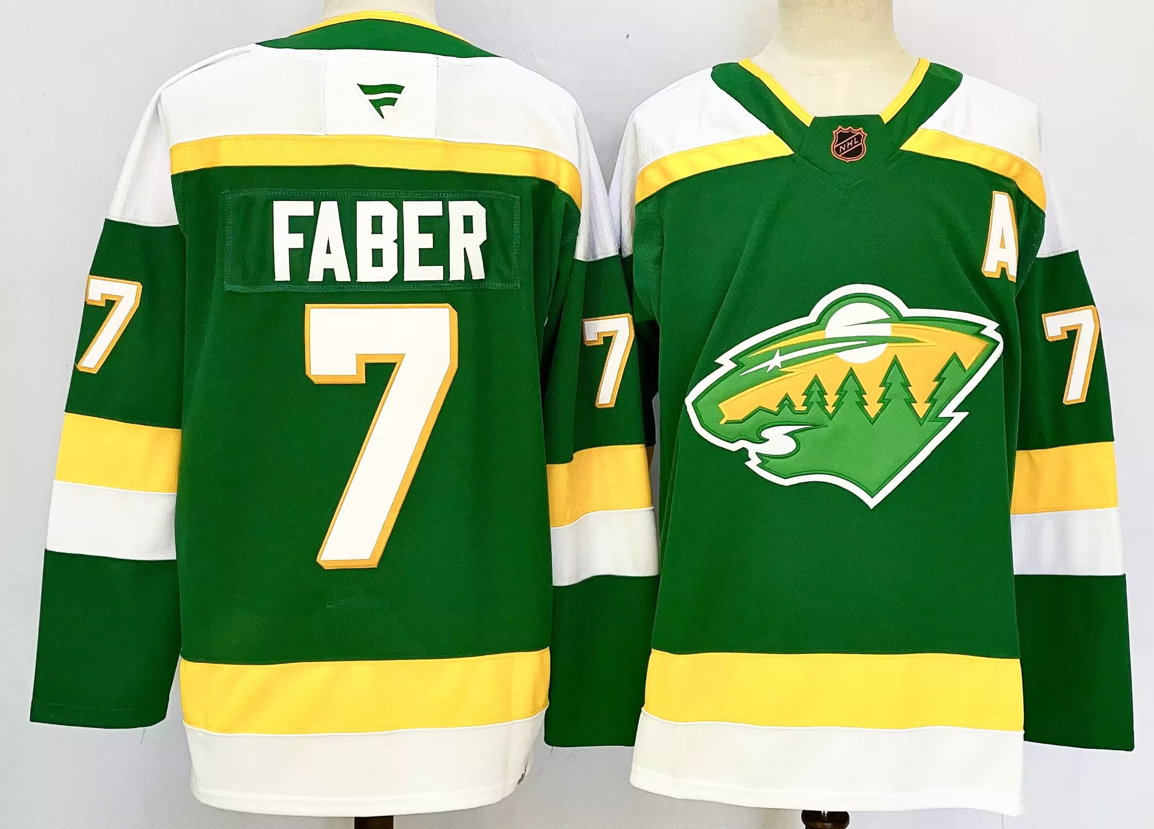 Minnesota Wild #7 Brock Faber Green 2024-25 Alternate With A Patch Stitched Hockey Jersey