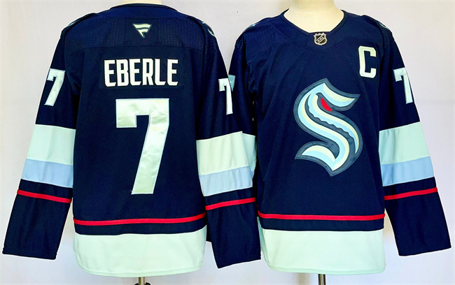 Seattle Kraken #7 Jordan Eberle Navy 2024-25 Home Stitched Hockey Jersey