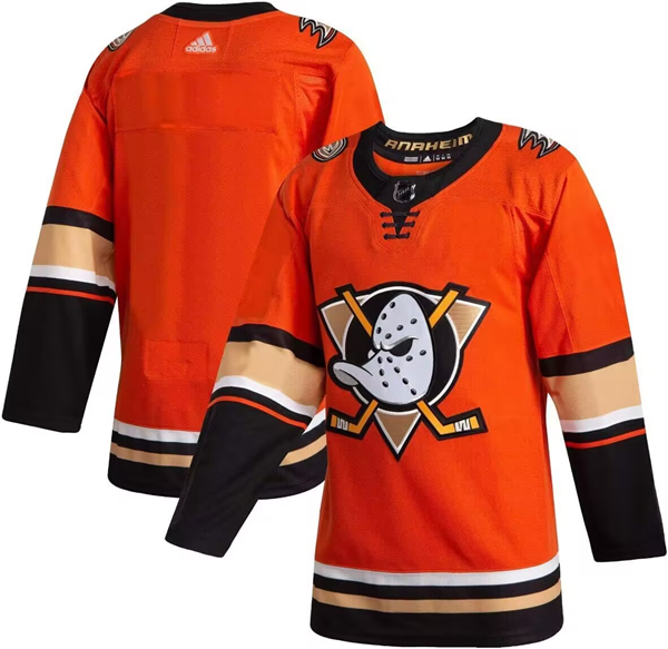 Anaheim Ducks Blank Orange Stitched Jersey