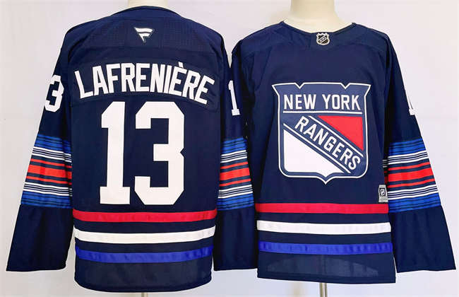 New York Rangers #13 Alexis LafreniereNavy 2024-25 Stitched Jersey
