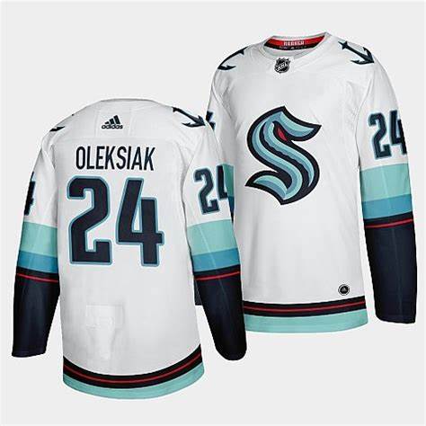 Seattle Kraken #24 Jamie Oleksiak Away White Jersey