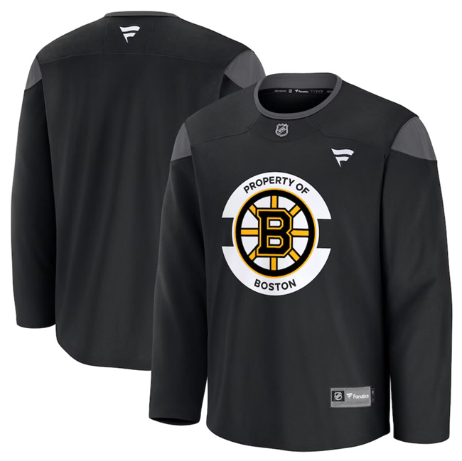 Boston Bruins Black 2024-25 Home Team Practice Stitched Hockey Jersey