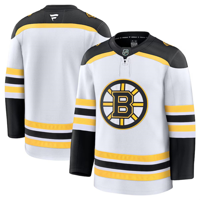 Boston Bruins Blank White 2024-25 Away Stitched Hockey Jersey