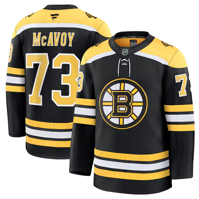 Boston Bruins #73 Charlie McAvoy Black 2024-25 Home Stitched Hockey Jersey