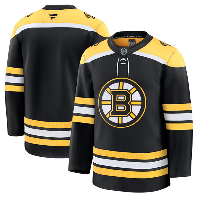 Boston Bruins Blank Black 2024-25 Home Stitched Hockey Jersey
