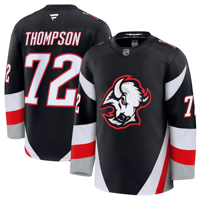 Buffalo Sabres #72 Tage Thompson Black 2024-25 Alternate Stitched Hockey Jersey
