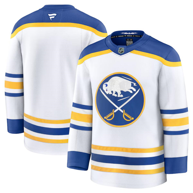 Buffalo Sabres Blank White 2024-25 Away Stitched Hockey Jersey