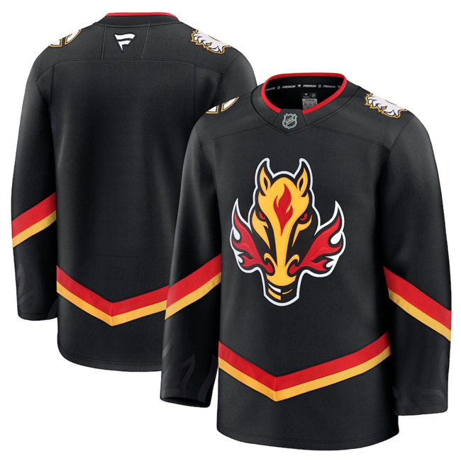 Calgary Flames Blank Black 2024-25 Alternate Stitched Hockey Jersey
