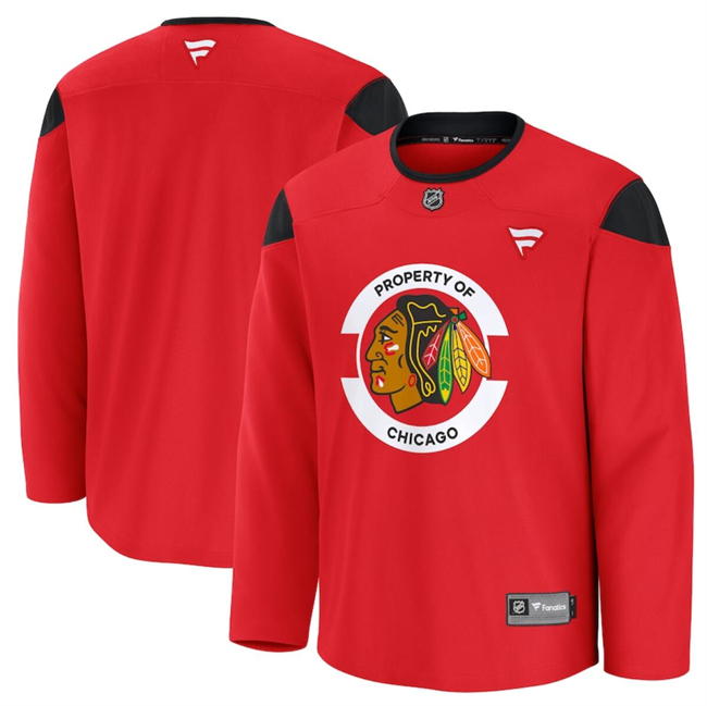 Chicago Blackhawks Red 2024-25 Team Practice Stitched Hockey Jersey