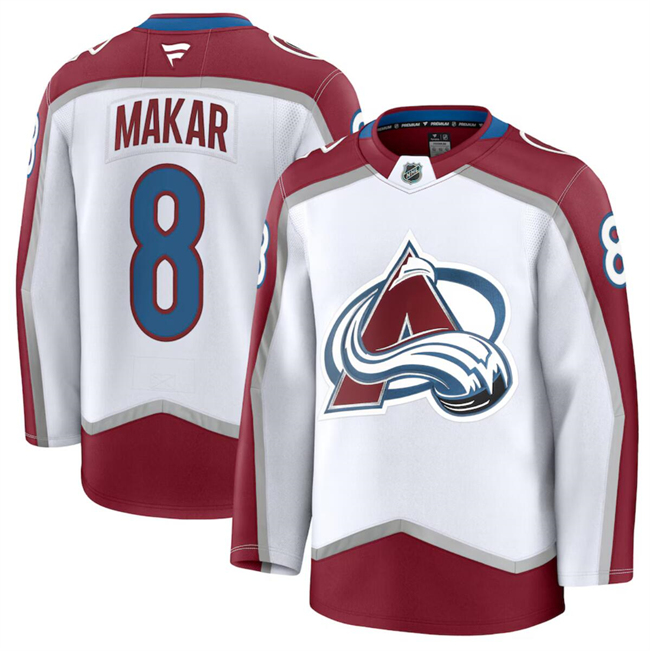 Colorado Avalanche #8 Cale Makar White 2024-25 Away Stitched Jersey Colorado Avalanche #8 Cale Makar White 2024-25 Away Stitched Jersey