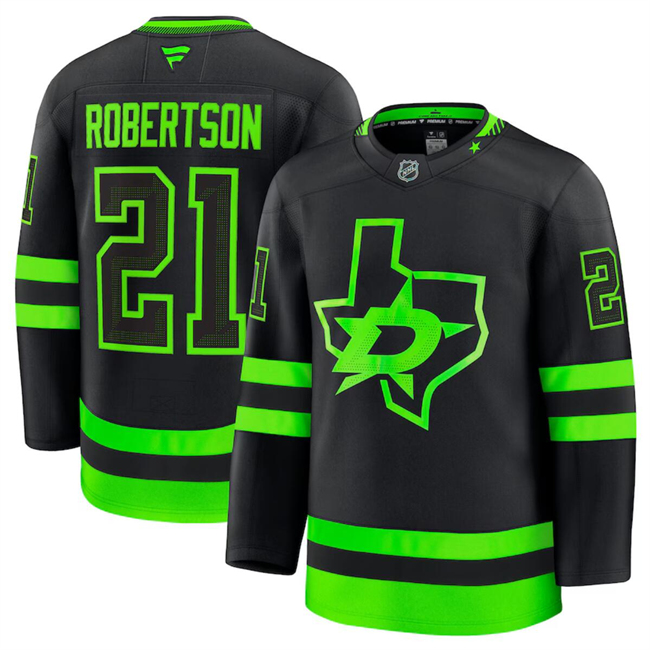 Dallas Stars #21 Jason Robertson Black 2024-25 Alternate Stitched Hockey Jersey