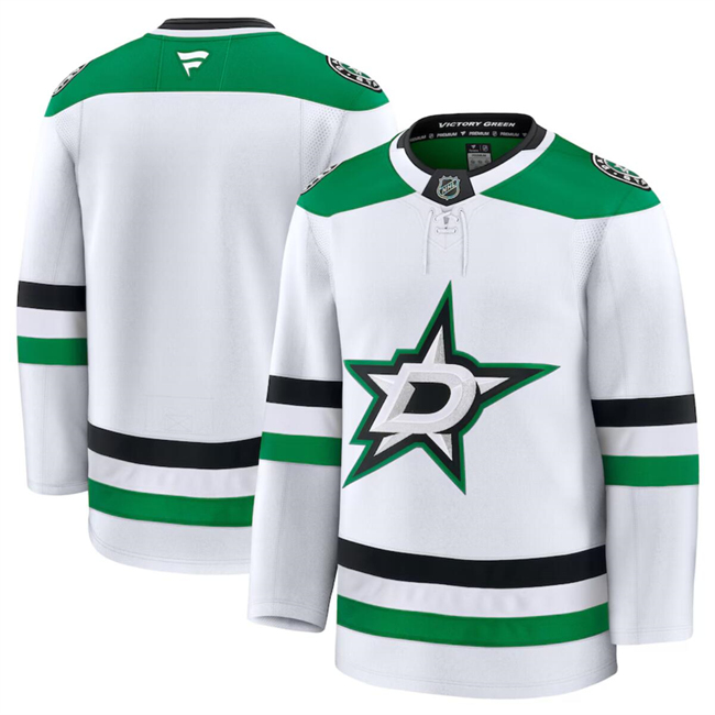 Dallas Stars Blank White 2024-25 Away Stitched Hockey Jersey
