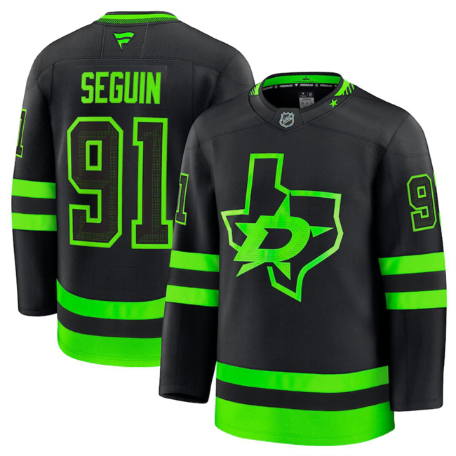 Dallas Stars #91 Tyler Seguin Black 2024-25 Alternate Stitched Hockey Jersey