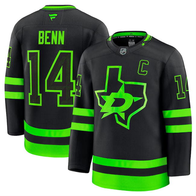 Dallas Stars #14 Jamie Benn Black 2024-25 Alternate Stitched Hockey Jersey
