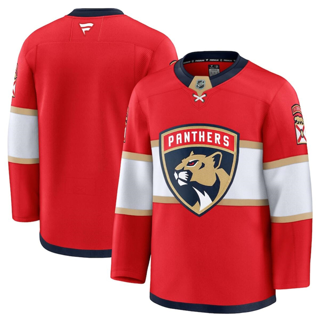 Florida Panthers Blank Red 2024-25 Home Stitched Hockey Jersey
