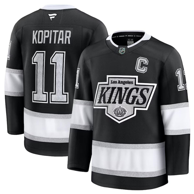 Los Angeles Kings #11 Anze Kopitar Black 2024-25 Home Stitched Hockey Jersey