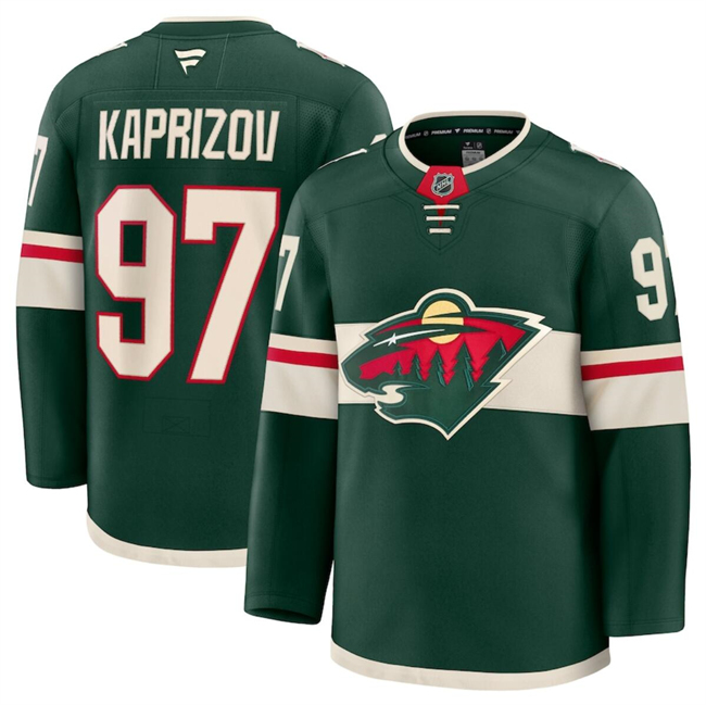 Minnesota Wild #97 Kirill Kaprizov Green 2024-25 Home Stitched Hockey Jersey
