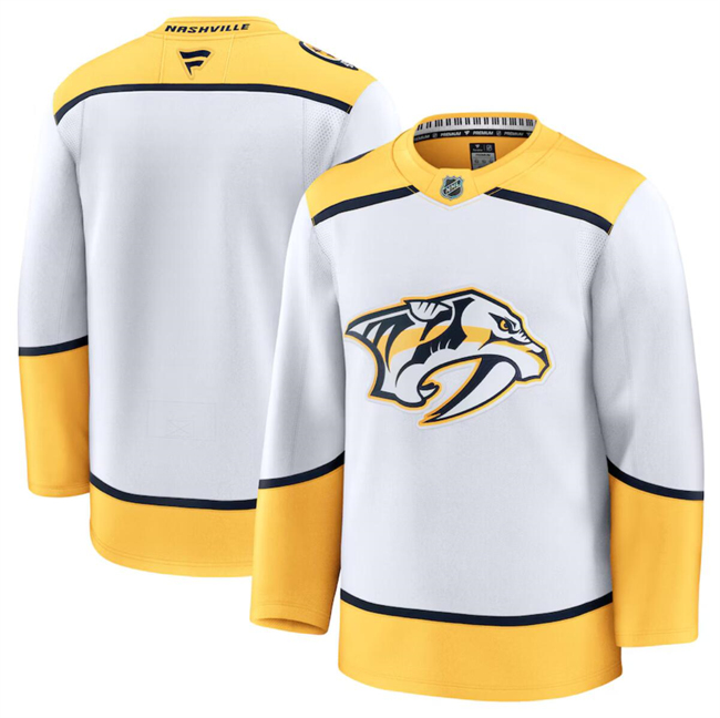 Nashville Predators Blank White 2024-25 Away Stitched Hockey Jersey